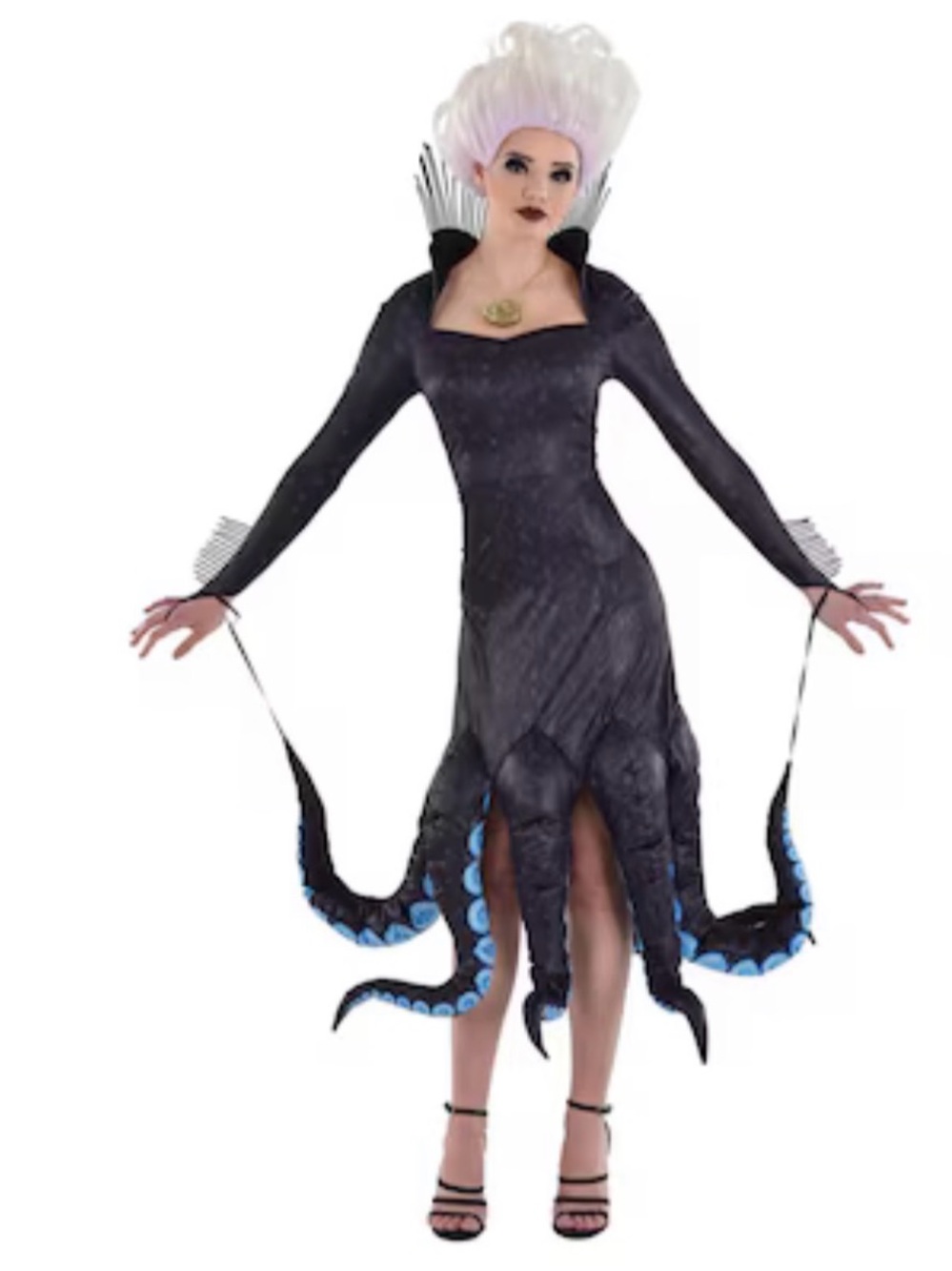 Amscan little mermaid Ursula adult glow in the dark costume. NWT small 2-4